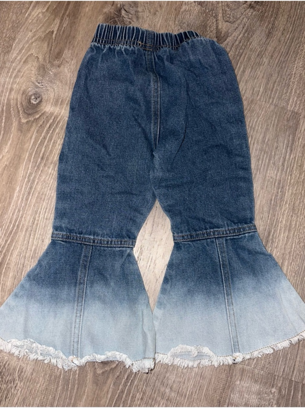 Girls Denim Ombre Bell Bottom Jeans - Blue - Picture 2 of 2